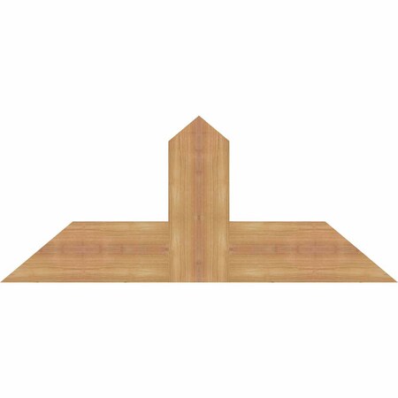 Ekena Millwork Portland Timber Gable Bracket, Western Red Cedar, 36"W x 15"H x 1 1/2"D x 5 1/2"F, 10/12 Pitch GBW036X15X0206POR00SWR